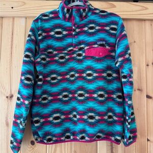 Patagonia Synchilla Snap T Fleece Pullover Southwest Aztec Pattern